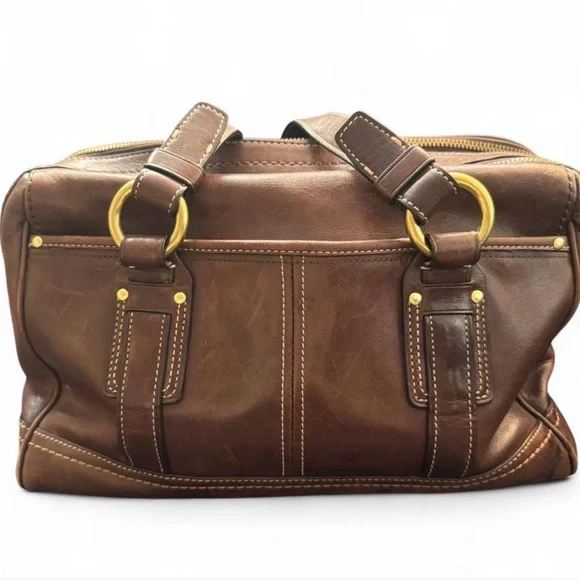 Vintage Coach Legacy Lily Brown Limited Edition Turnlock Satchel Bag Style 13758 - Picture 4 of 11